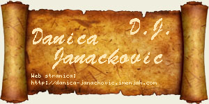 Danica Janaćković vizit kartica